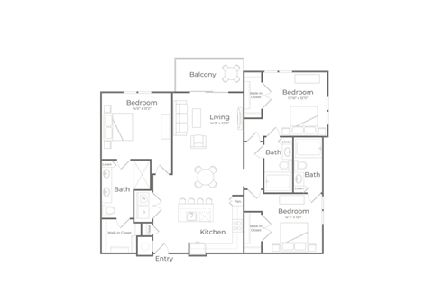 bedroom floor plan | the mansions on the park